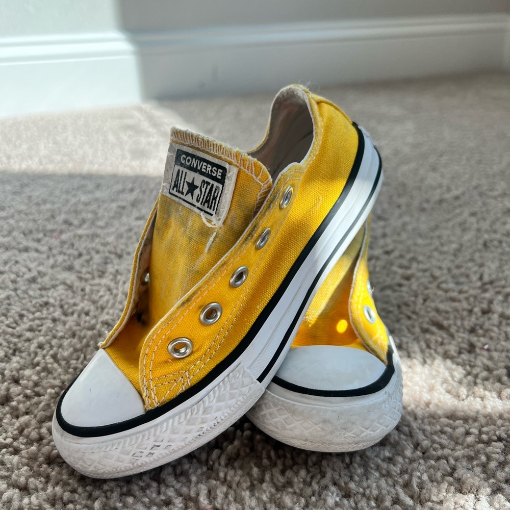 Converse Kids Yellow Slip-On Sneakers